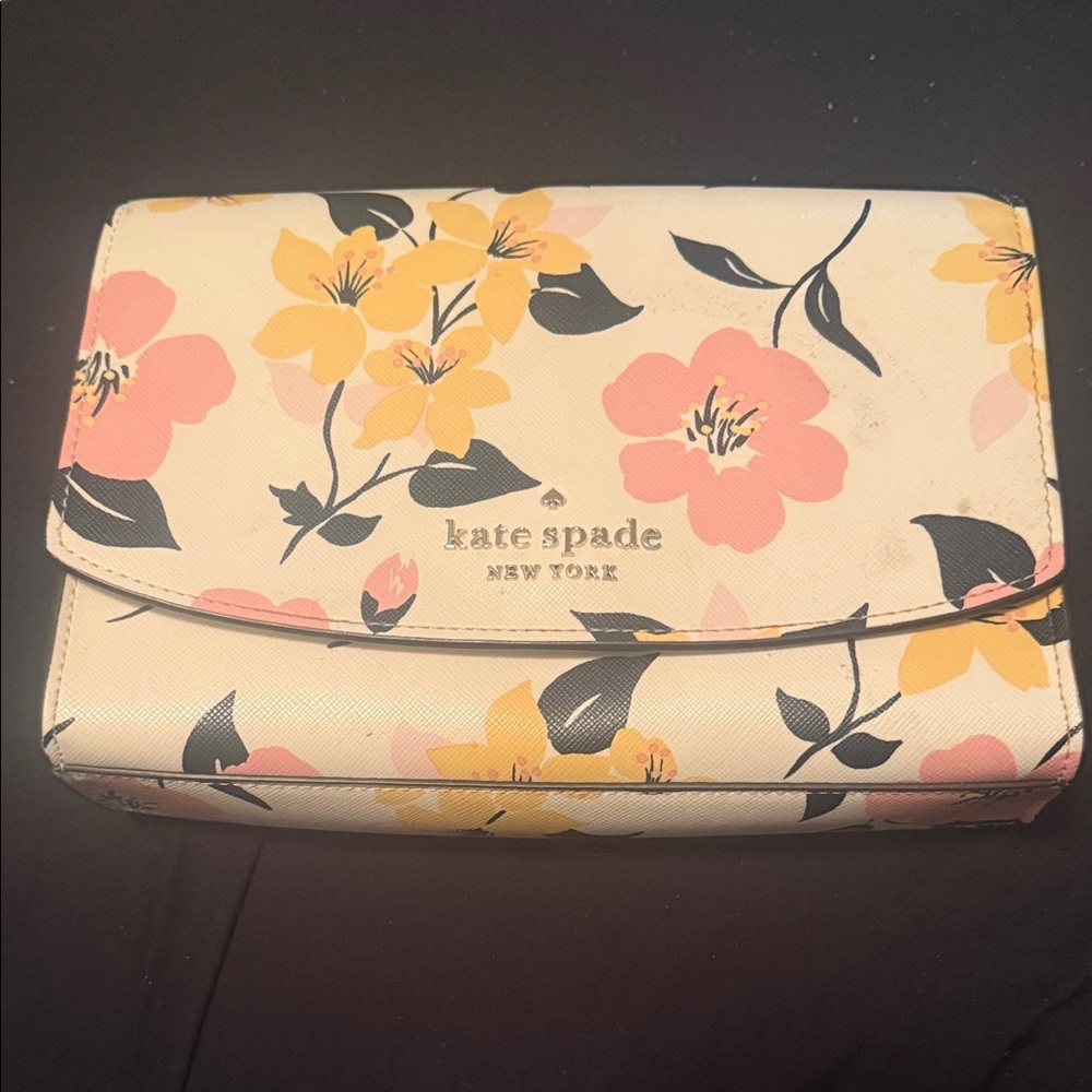 Kate Spade Pink and Yellow Floral Purse